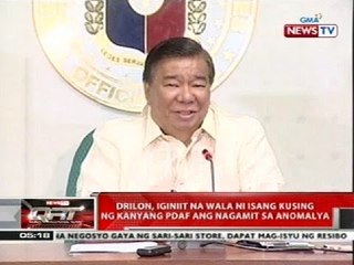 QRT: Drilon, iginiit na wala ni isang kusing ng kanyang PDAF ang nagamit sa anomalya
