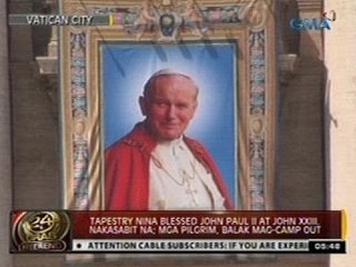 24 Oras: Tapestry nina Blessed John Paul II at John XXIII, nakasabit na sa