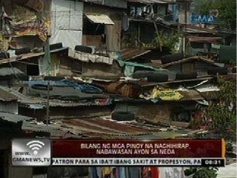 Bilang ng mga Pinoy na naghihirap, nabawasan ayon sa NEDA