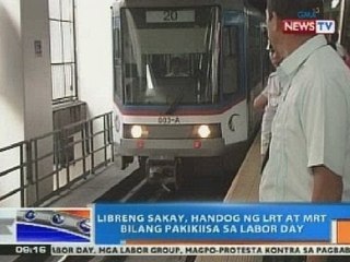 NTG: Libreng sakay, handog ng LRT at MRT bilang pakikiisa sa Labor Day