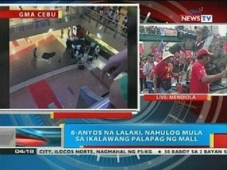 BP: 6-anyos na lalaki, nahulog mula sa 2nd floor ng mall sa Cebu City