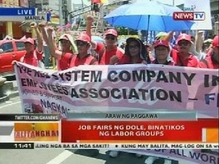 Job fairs ng DOLE, binatikos ng labor groups