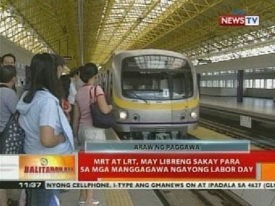 MRT at LRT, may libreng sakay para sa mga manggagawa ngayong Labor Day