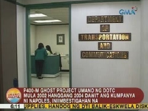 UB: P400-M ghost project umano ng DOTC, iniimbestigahan na