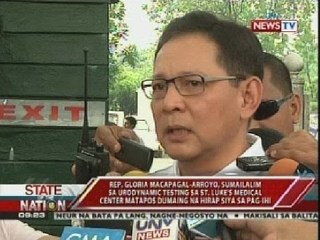 Rep. Arroyo, sumailalim sa Urodynamic testing sa St. Luke's Medical Center