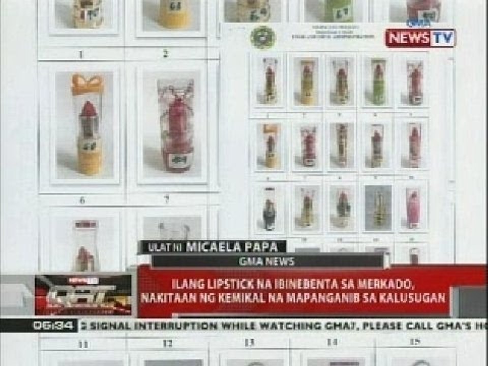 Ilang lipstick na ibinebenta sa merkado, nakitaan ng kemikal na mapanganib sa kalusugan