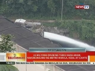 22 milyong drum ng tubig kada araw, nakokonsumo ng Metro Manila, Rizal at Cavite
