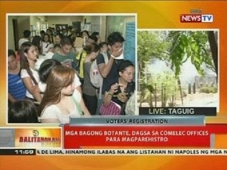 BT: Mga bagong botante, dagsa sa Comelec offices para magparehistro