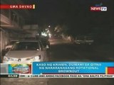 BP: Kaso ng krimen sa Davao City, dumami sa gitna ng nararanasang rotational brownout