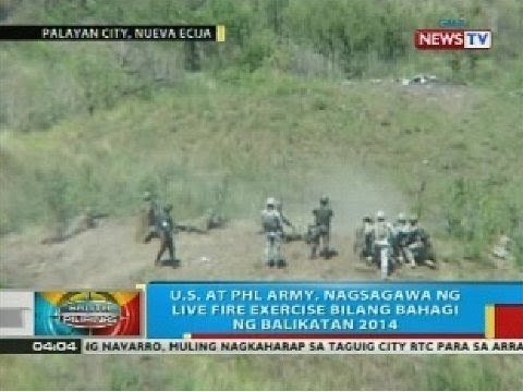 U.S. At Phl Army, nagsagawa ng live fire exercise bilang bahagi ng Balikatan 2014