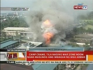 BT: Camp crame, tila naging war zone noon nang masunog ang imabakan ng mga armas