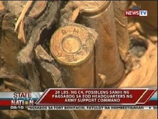 20 lbs. ng c4, posible raw sanhi ng pagsabog sa EOD headquarters ng army support command