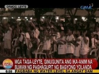 UB: Mga taga-Leyte, ginugunita ang ika-6 na buwan ng paghagupit ng Bagyong Yolanda