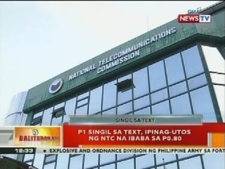 BT: P1 singil sa text, ipinag-utos ng NTC, na ibaba sa P.80