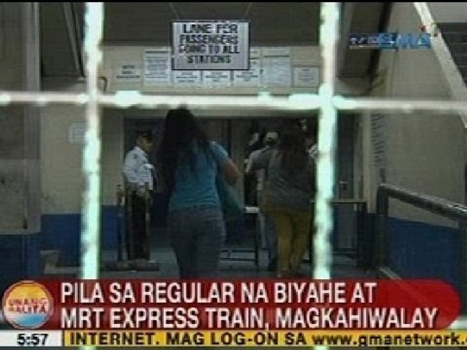 UB: Pila sa regular na biyahe at MRT express train, magkahiwalay
