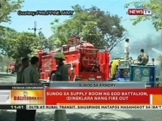 BT: Sunog sa supply room ng EOD Battalion, idineklara nang fire out