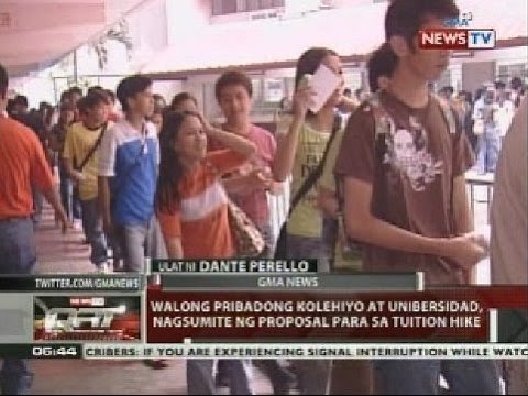 Walong pribadong kolehiyo at unibersidad, nagsumite ng proposal para sa tuition hike
