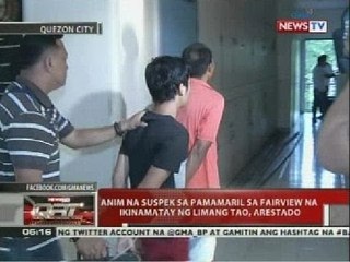 Ilang suspek sa pamamaril na ikinamatay ng limang tao, arestado