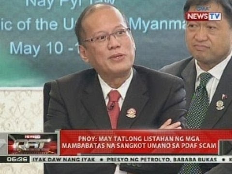QRT: PNoy: May 3 listahan ng mga mambabatas na sangkot umano sa PDAF scam