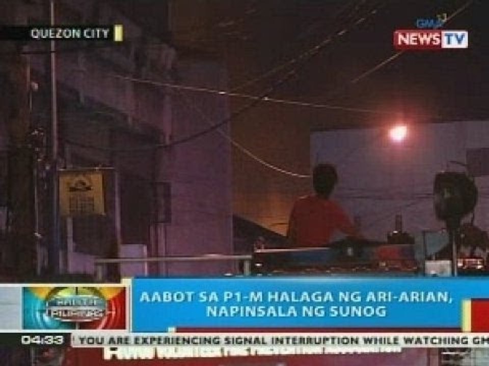BP: Aabot sa P1-M halaga ng ari-arian, napinsala ng sunog sa Quezon City