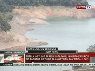 QRT: Supply ng tubig sa mga irigasyon, inihinto