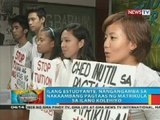 Mga estudyante, nagprotesta sa tanggapan ng Ched sa Quezon City kontra sa tuition hike