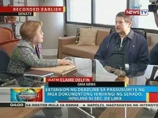 De Lima, humingi ng extension para maisumite ang listahan ng mga sangkot umano sa PDAF scam