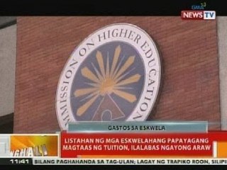BT: Listahan ng mga eskwelahang papayagang magtaas ng tuition, ilalabas sa Huwebes