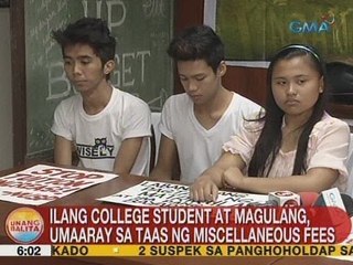 UB: Ilang college student at magulang, umaaray sa taas ng miscellaneous fees