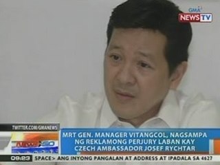 NTG: Vitangcol, nagsampa ng reklamong perjury vs. Czec envoy Josef Rychtar