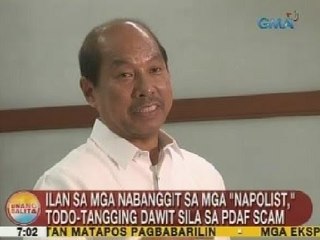 UB: Ilang sa mga nabanggit sa mga 'Napolist,' todo-tangging dawit sila sa PDAF scam