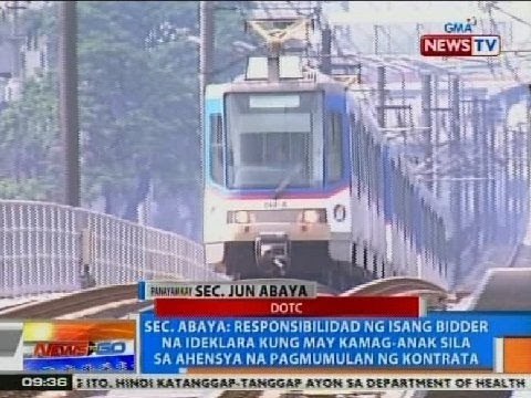 NTG: Panayam kay DOTC Sec. Jun Abaya kaugnay sa MRT at iba pang usapin