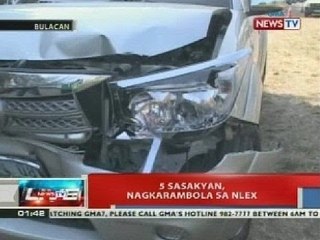 NTVL: 5 sasakyan sa Bulacan, nagkarambola sa NLEX