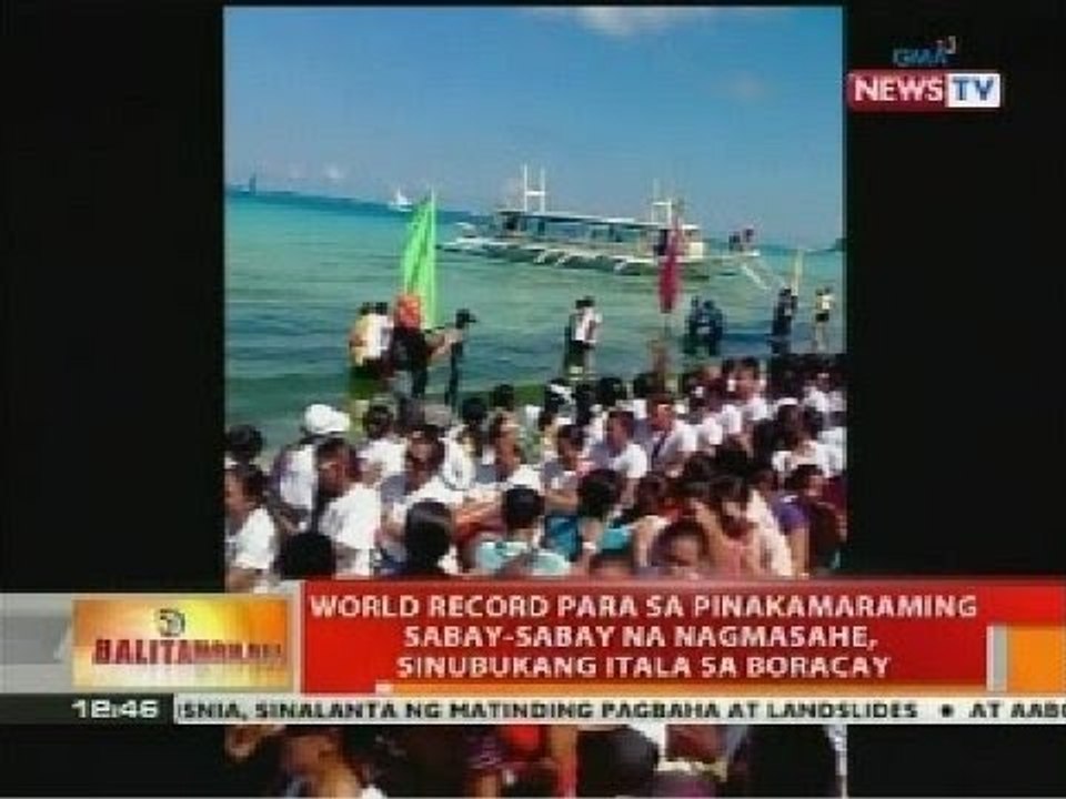 World record para sa pinakamaraming sabay-sabay na nagmasahe, sinubukang itala sa Boracay