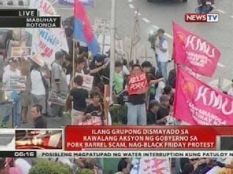 Ilang grupong dismayado sa kawalang aksyon ng gobyerno sa pork barrel scam, nag-black friday protest
