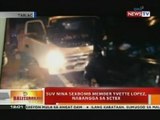 BT: SUV nina sexbomb member Yvette Lopez, nabangga sa SCTEX