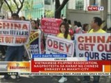 Vietnamese-Filipino Association, nagprotesta sa harap ng Chinese Embassy sa Makati City