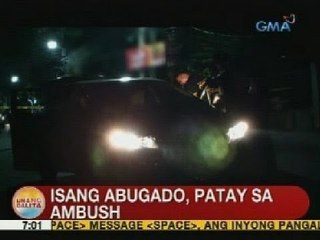 UB: Isang abogado, patay sa ambush Tuguegarao City