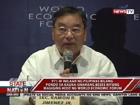 P71-M inilaan ng Pilipinas bilang pondo sa kauna-unahang beses nitong magiging host ng WEF