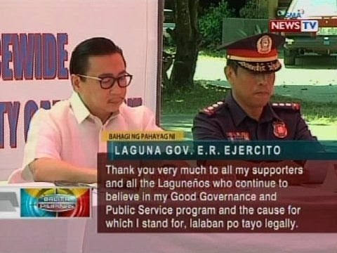 Laguna Gov. Ejercito, dudulog daw sa sc kasunod ng utos ng Comelec na bumaba siya sa puwesto