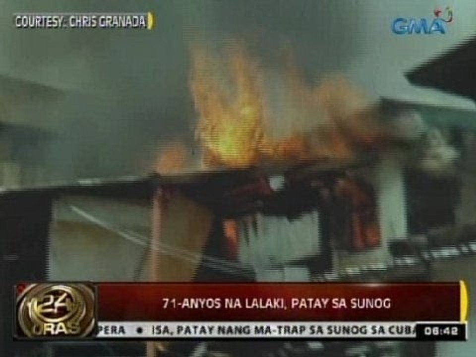 24 Oras: 71-anyos na lalaki, patay sa sunog sa Quezon City