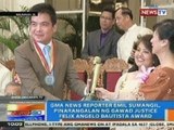 NTG: Emil Sumangil, pinarangalan ng Gawad Justice Felix Angelo Bautista Award