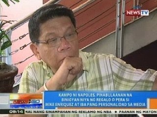 NTG: Napoles, pinabulaanang nagbigay siya ng pera kay Mike Enriquez at iba pa