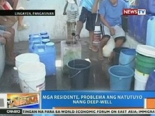 NTG: Mga residente na Lingayen, Pangasinan, namomroblema sa natutuyong deep-well
