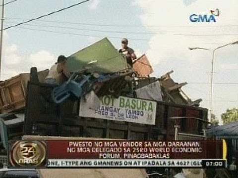 Pwesto ng mga vendor sa mga daraanan ng mga delegado sa 23RD World Economic Forum, pinagbabaklas