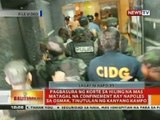 Pagbasura ng korte sa hiling na mas matagal na confinement kay Napoles, tinutulan ng kanyang kampo