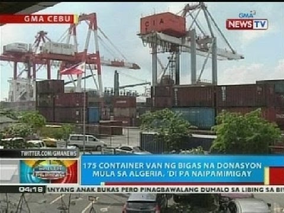Relief goods para sa mga nasalanta ng bagyong Yolanda, nakatengga lang sa pantalan sa Cebu