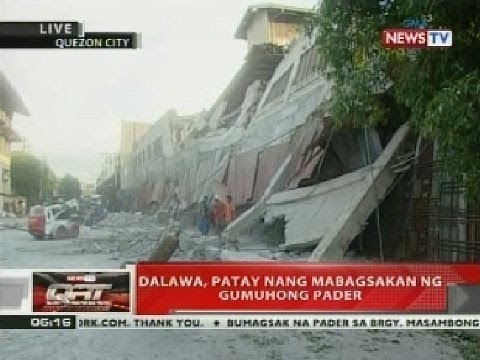 QRT: Dalawa, patay nang mabagsakan ng gumuhong pader