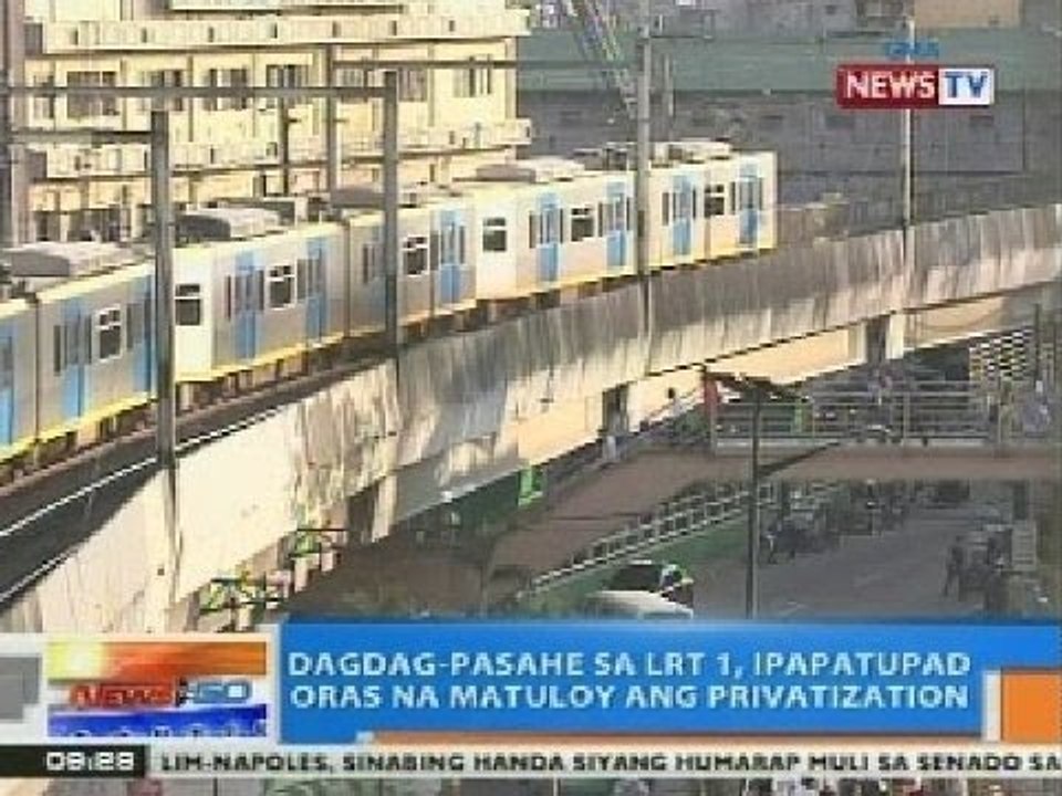 NTG: Dagdag-pasahe sa LRT 1, ipapatupad oras na matuloy ang privatization