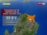 NTG: Pinakamataas na temperatura sa bansa ngayong taon, naitala noong Huwebes